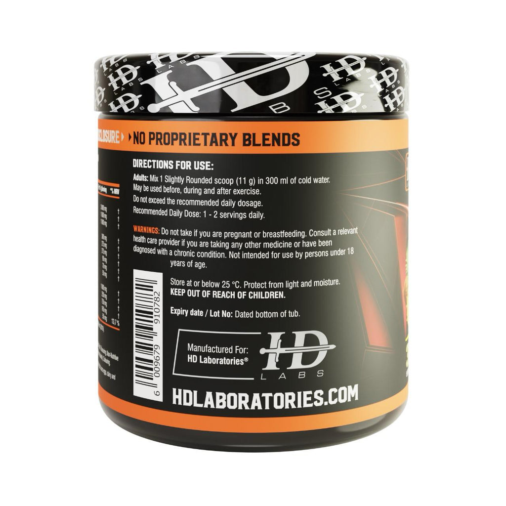 HD Labs BCAA + EAA Amino Blend –Mighty Peach - 300g