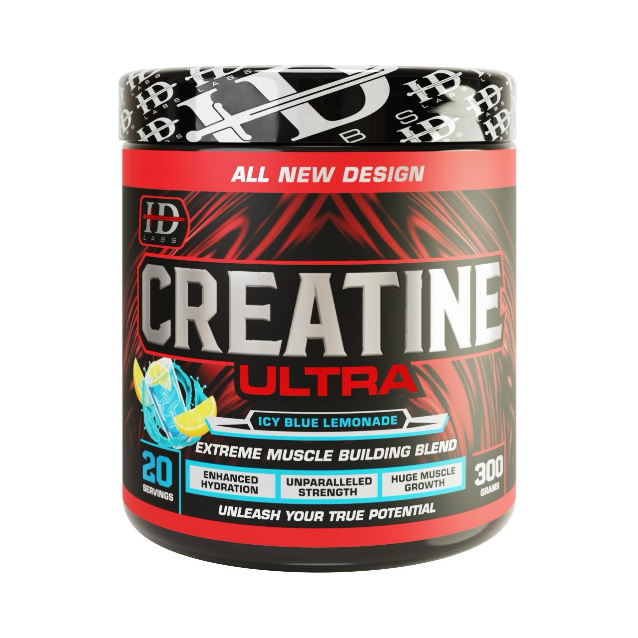 HD Labs Creatine Monohydrate - Icy Blue Lemonade - 300g